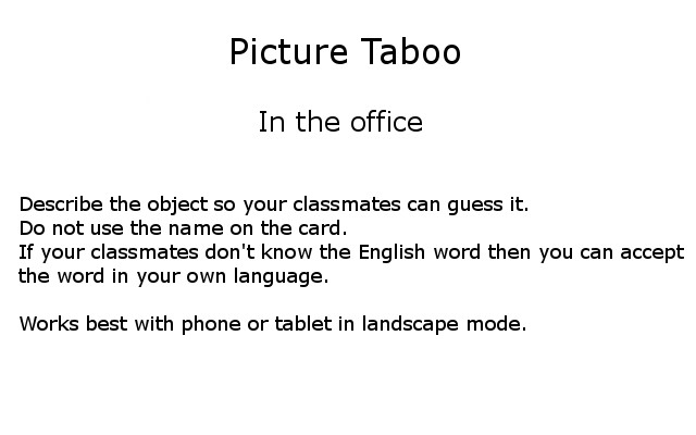 Taboo office