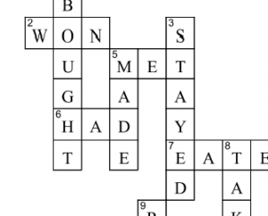 And crossword past present Past and