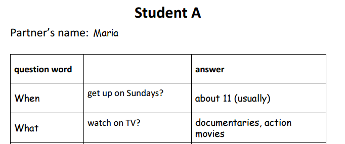 present simple interview